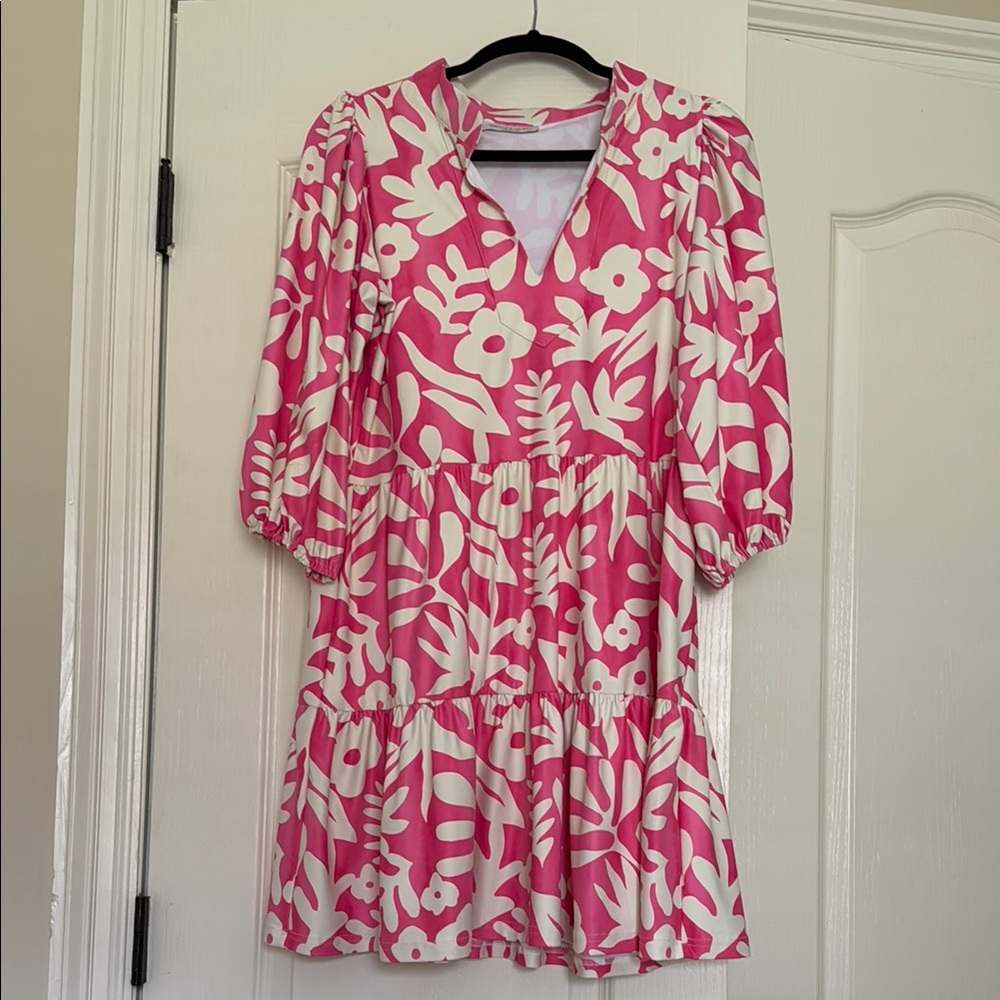Smith & Quinn Pink and Cream Floral Dress